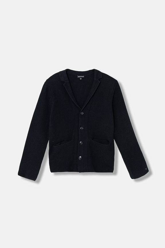 Emporio Armani kardigan dziecięcy EB001215.AF23408 granatowy SS26