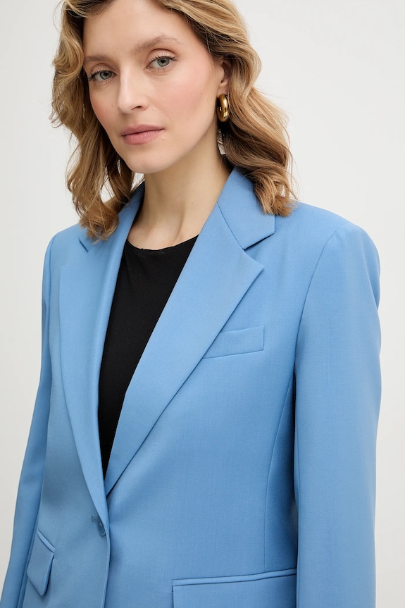 Μάλλινο σακάκι Weekend Max Mara LAMINE μπλε 2615041071600