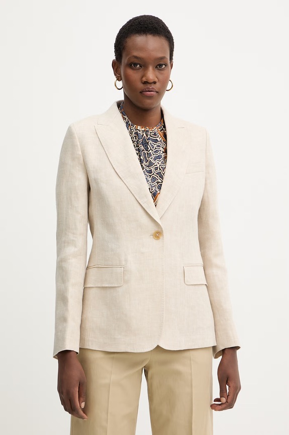 Ленено сако Weekend Max Mara NALUT лен бежов 2615041072600