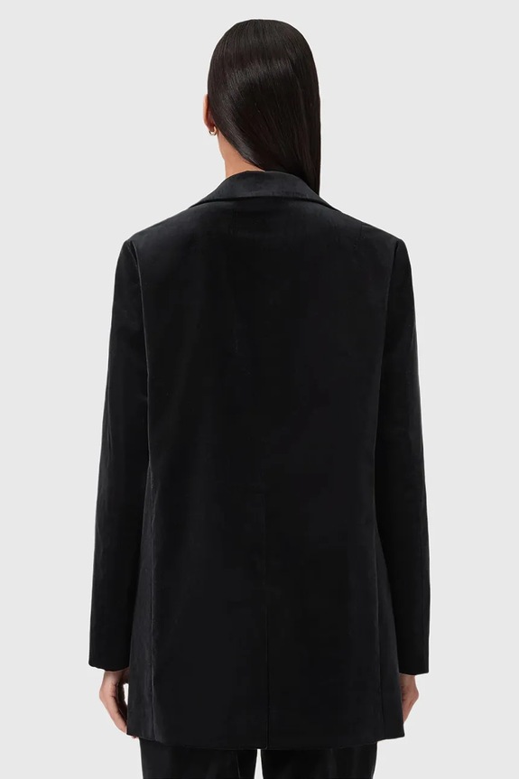 Σακάκι από βελούδο AllSaints W064QD μαύρο SS26