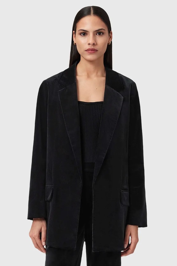 Ρούχα Σακάκι από βελούδο AllSaints W064QD μαύρο