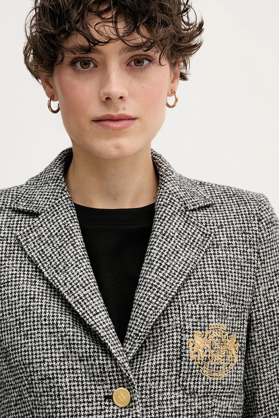 Bunda s prímesou vlny Tommy Hilfiger čierna WW0WW48786