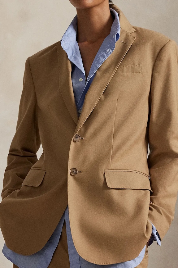 Polo Ralph Lauren giacca con lana marrone 211977093