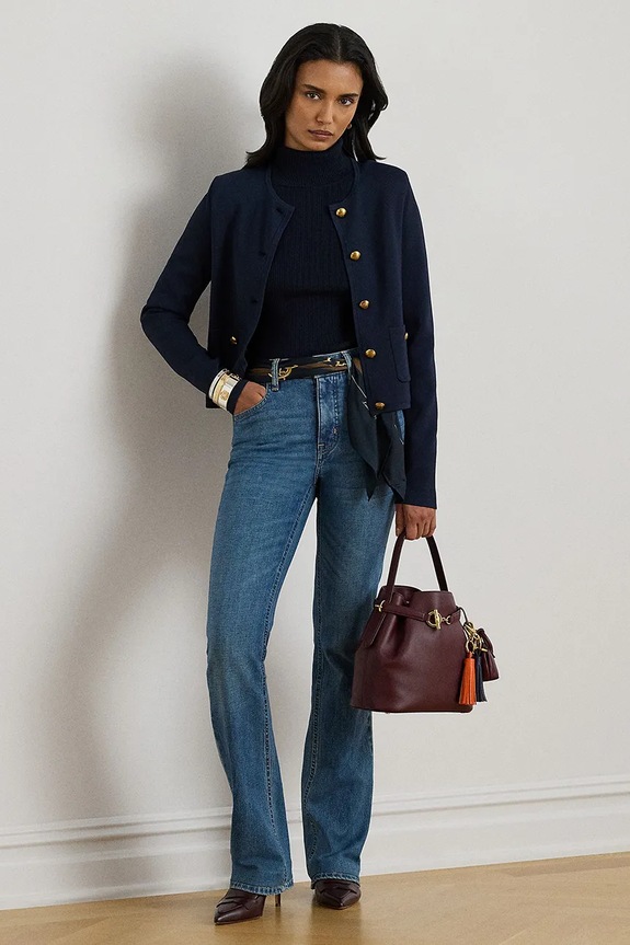 Oblečenie Sako Lauren Ralph Lauren 200P03460 tmavomodrá
