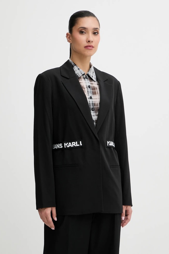 Пиджак Karl Lagerfeld Jeans с подкладкой чёрный B1W14024