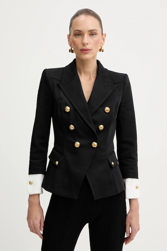 Elisabetta Franchi giacca tessuto nero GI21361E2