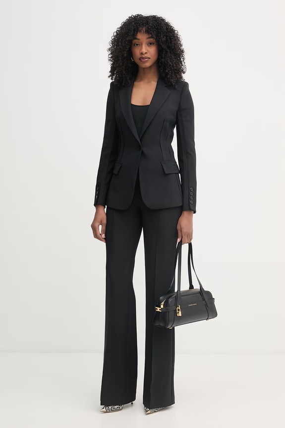 Elisabetta Franchi Μονόπετο σακάκι γυναικείο GI21661E2 μαύρο SS26