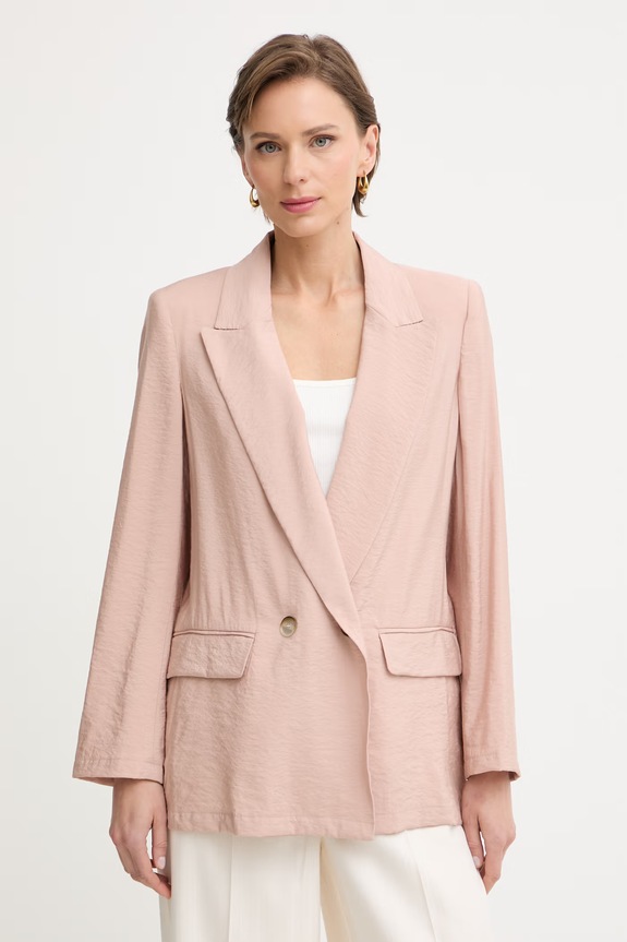 Marella σταυρωτό σακάκι Γυναικείο με βισκόζη TATTICO ροζ 2613041154200