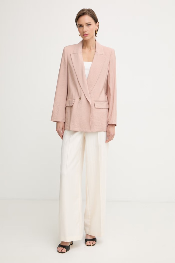 Marella σταυρωτό σακάκι Γυναικείο με βισκόζη TATTICO 2613041154200 ροζ SS26