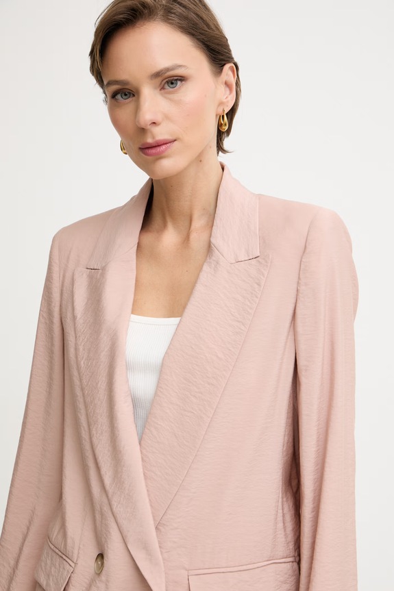 Marella σταυρωτό σακάκι Γυναικείο με βισκόζη TATTICO ροζ 2613041154200