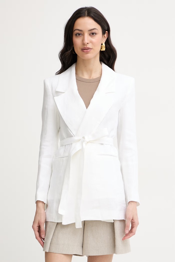 Marella giacca da donna in lino MODICO bianco 2613041012200