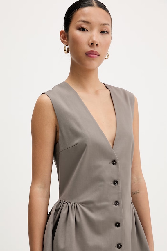 Rotate gilet da donna con lana marrone 115618816