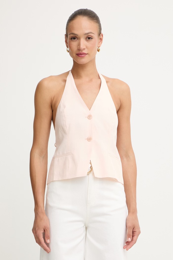 Twinset vesta dámska s lyocellom ružová 261TT2551