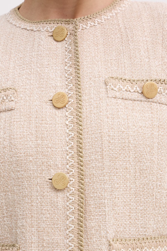 Luisa Spagnoli giacca da donna in cotone Vasari 542790 beige