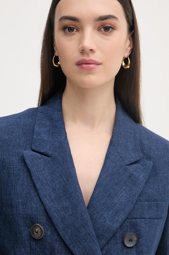 Luisa Spagnoli marynarka damska lniana Vittorio granatowy 542898