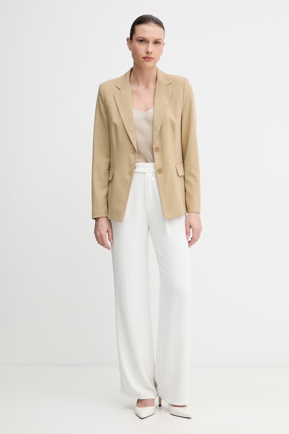 United Colors of Benetton Μονόπετο σακάκι γυναικείο με βισκόζη 2962DW02W μπεζ SS26