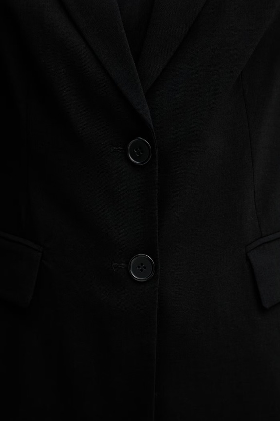 United Colors of Benetton μονόπετο σακάκι Γυναικείο με βισκόζη 2962DW02W μαύρο