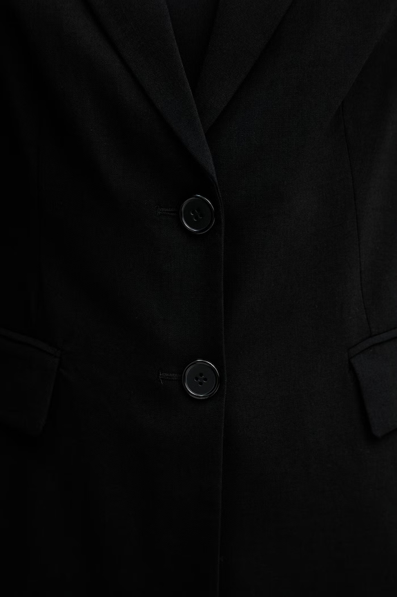 United Colors of Benetton μονόπετο σακάκι Γυναικείο με βισκόζη 2962DW02W μαύρο