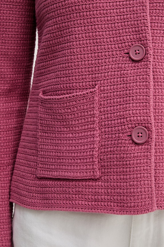 United Colors of Benetton sacou cu un singur rând de nasturi pentru femei, din bumbac 1TWSD605I roz
