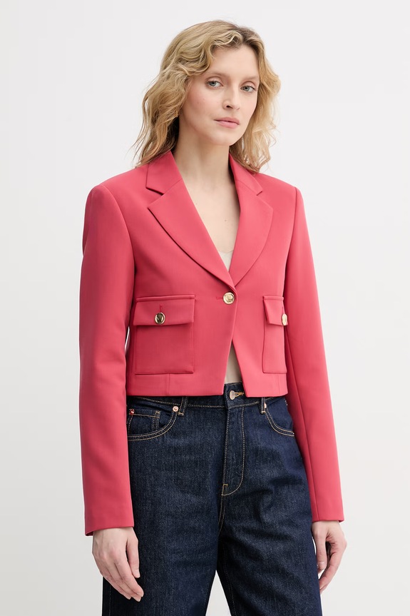 United Colors of Benetton jednoradové sako dámske červená 243XDW03M