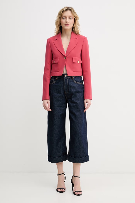 United Colors of Benetton jednoradové sako dámske 243XDW03M červená SS26