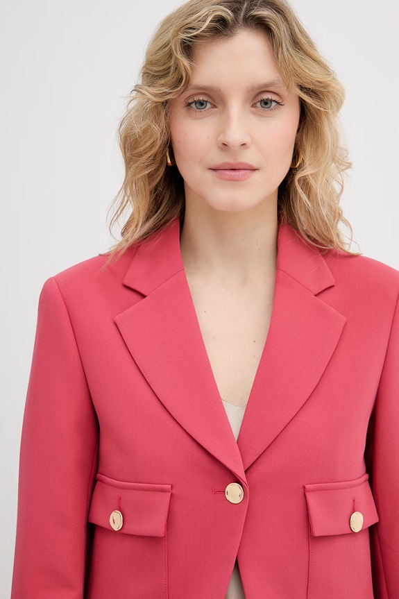 United Colors of Benetton jednoradové sako dámske červená 243XDW03M