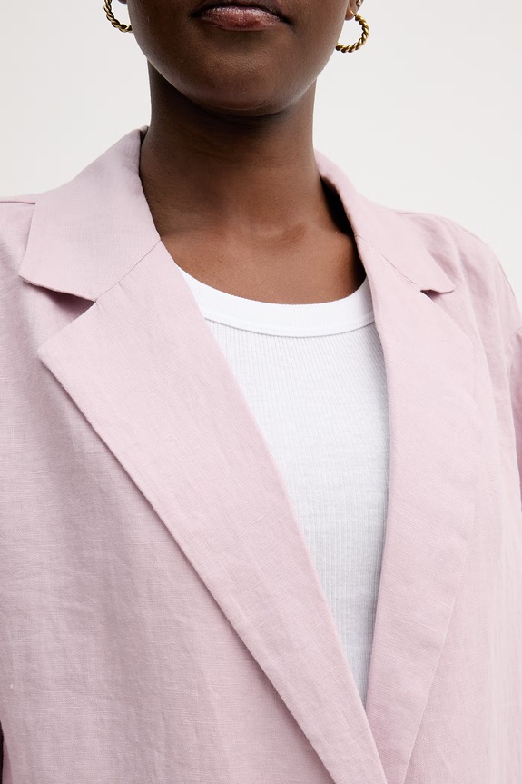 United Colors of Benetton Enoredni suknjič ženski lanen 2AGHDW03J vijolična