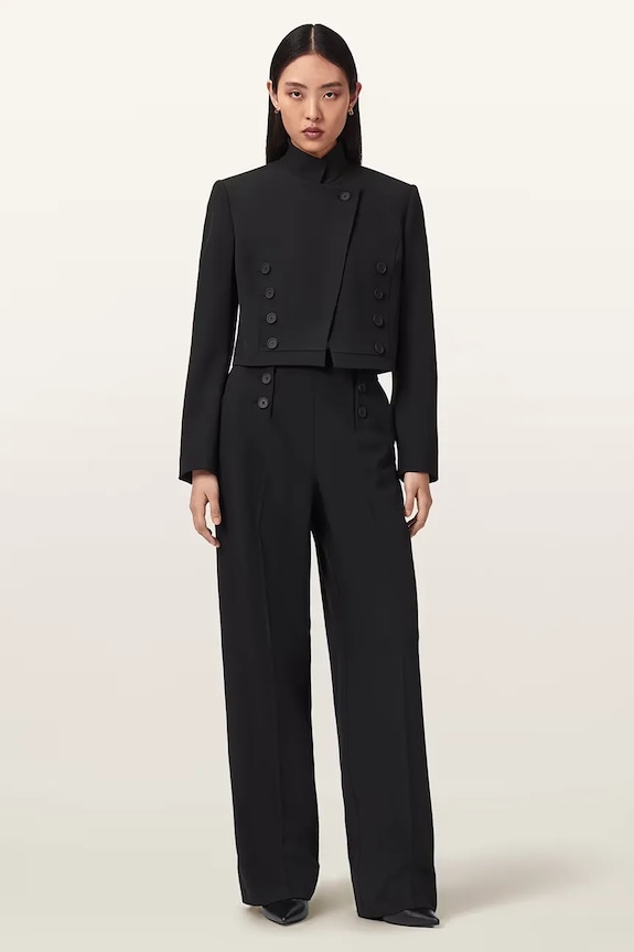 Oblečenie AllSaints sako dámske RAINA W013QE čierna