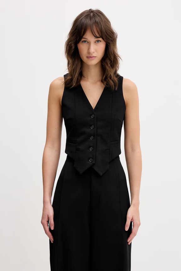 VETEMENTS gilet con lana monopetto nero WE76TV360B
