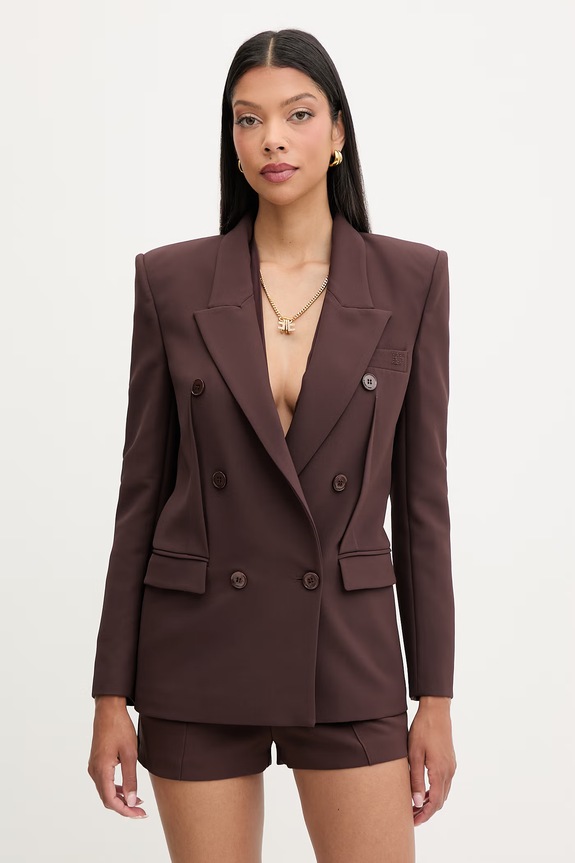 Elisabetta Franchi двобортний жіночий піджак коричневий GI21762E2