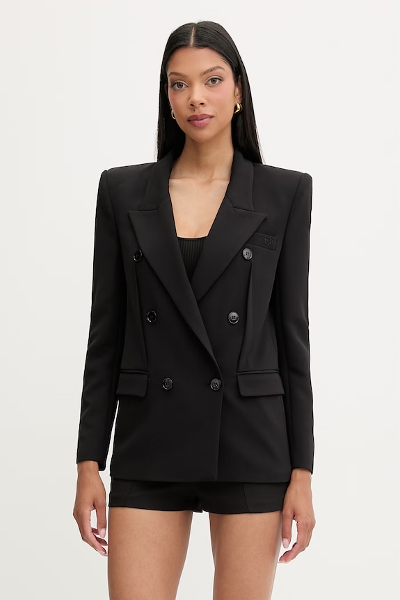 Elisabetta Franchi двубортный пиджак для женщин чёрный GI21762E2