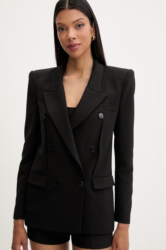 Elisabetta Franchi двобортний піджак жіночий чорний GI21762E2