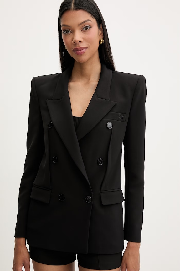 Elisabetta Franchi двубортный пиджак для женщин чёрный GI21762E2