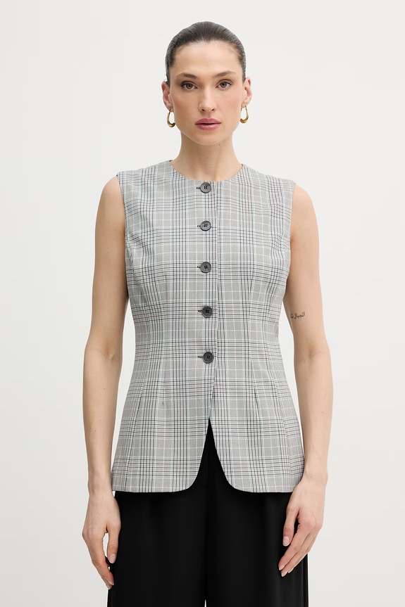 Guess jednoradová vesta dámska CARLA sivá W6GN10.W2139