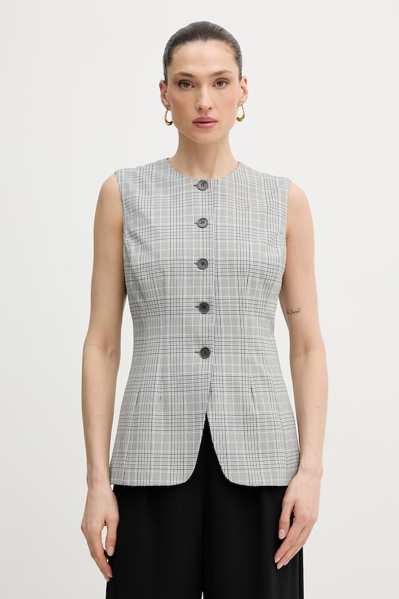 Guess jednoradová vesta dámska CARLA sivá W6GN10.W2139