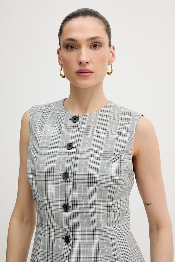 Guess jednoradová vesta dámska CARLA sivá W6GN10.W2139
