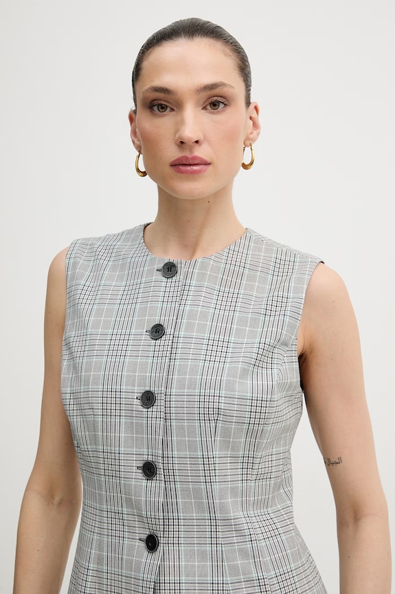 Guess jednoradová vesta dámska CARLA sivá W6GN10.W2139