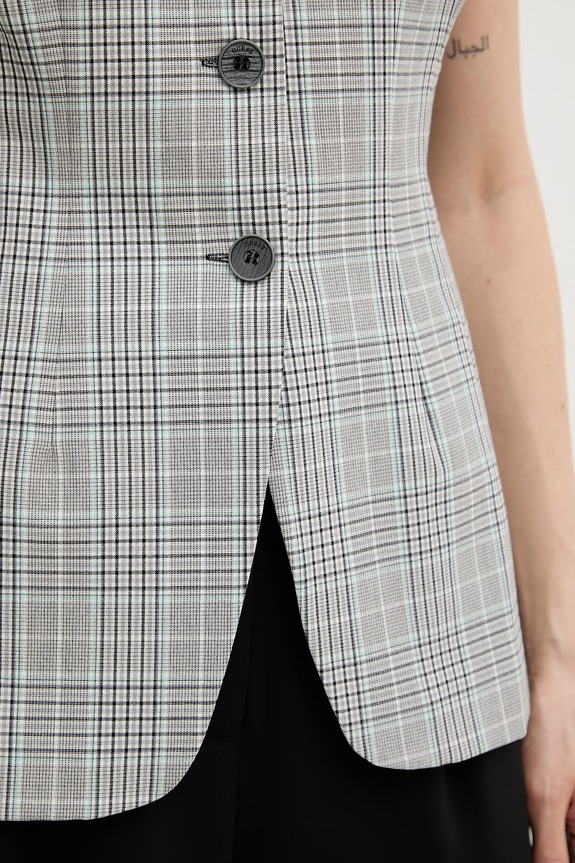 Guess jednoradová vesta dámska CARLA W6GN10.W2139 sivá