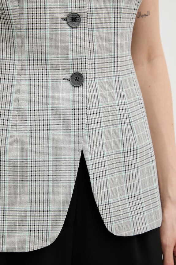 Guess jednoradová vesta dámska CARLA W6GN10.W2139 sivá