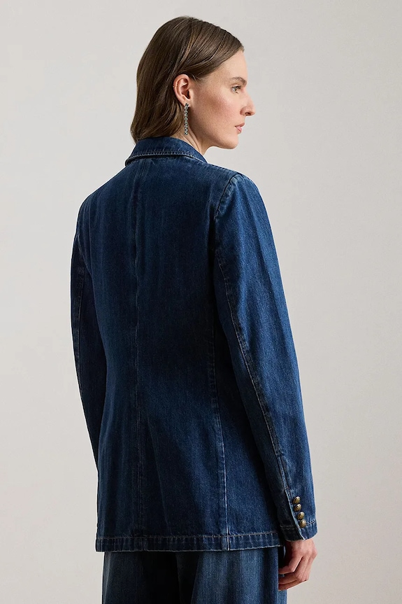 Lauren Ralph Lauren sacou de costum pentru femei, din bumbac 200B22022 bleumarin SS26