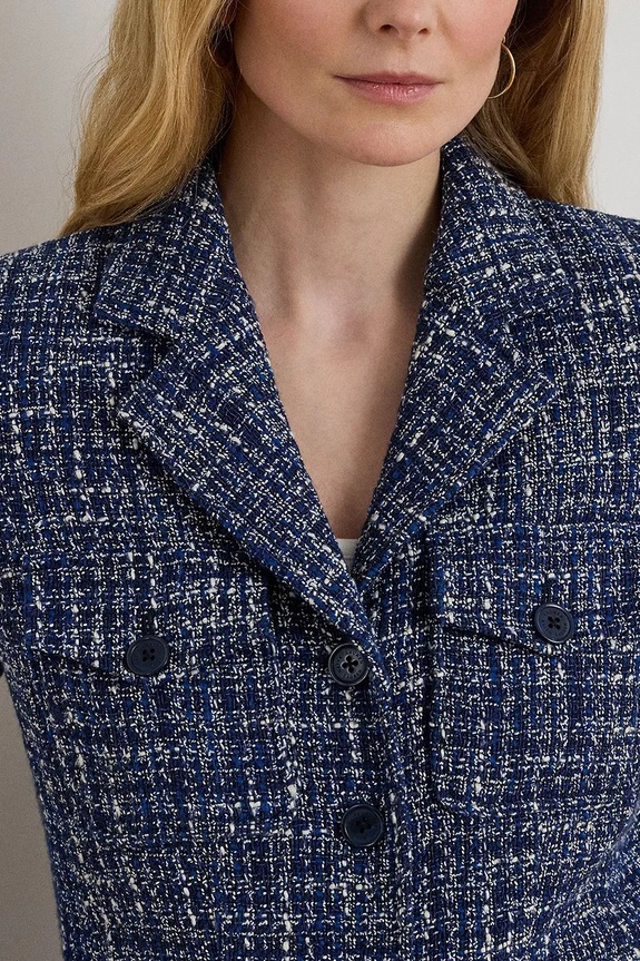 Lauren Ralph Lauren Ženski suknjič z bombažem modra 200P09009