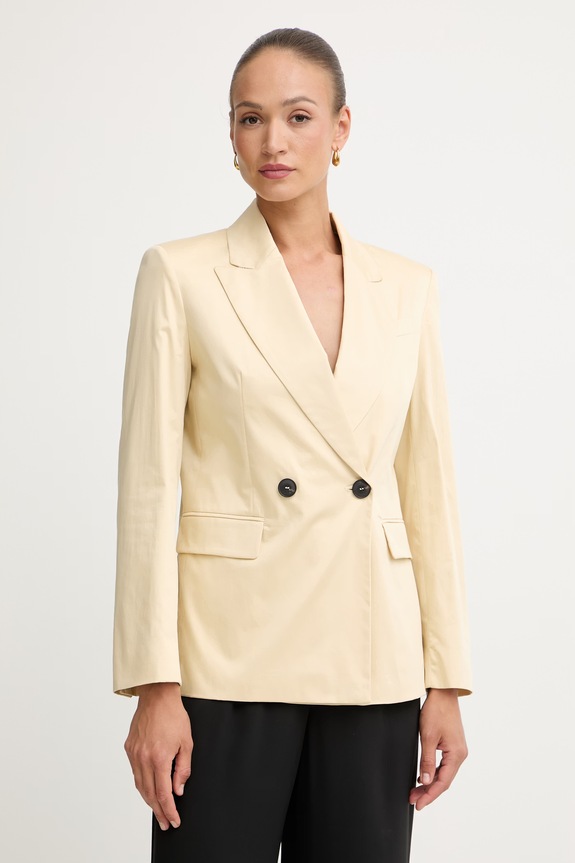 Max&Co. sacou cu nasturi dubli pentru femei, din bumbac cu elastan MCOGIRAFFA galben 2616041054200