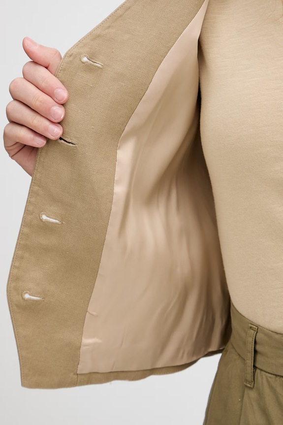 Tommy Hilfiger jednoradová vesta dámska s ľanom WW0WW50765