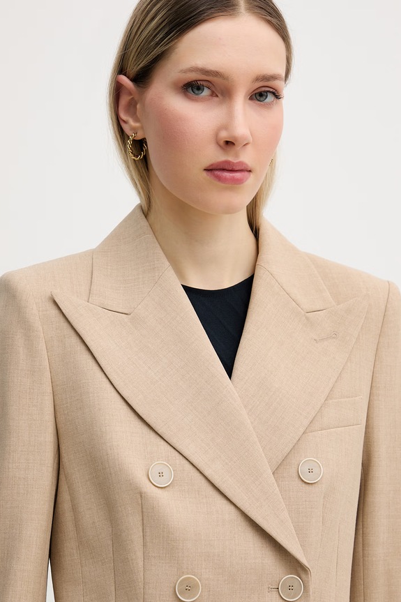 Marc Aurel marynarka dwurzędowa damska beżowy 3176A11085