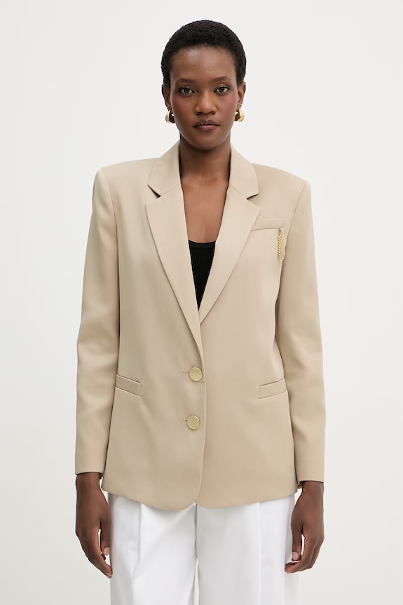 Armani Exchange giacca monopetto da donna beige XW001953.AF21553