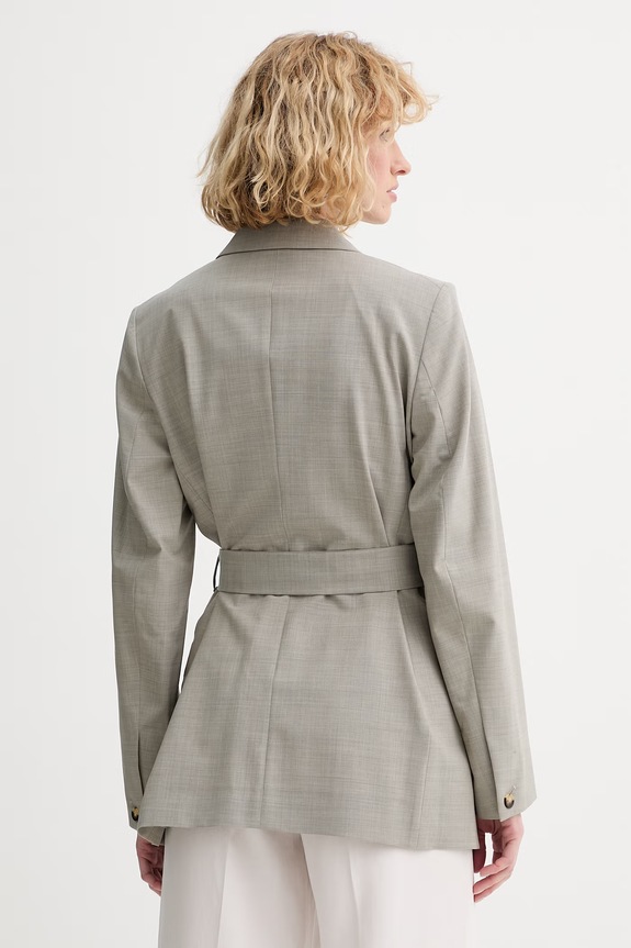 Ρούχα Rag & Bone Σταυρωτό σακάκι γυναικείο με μαλλί Virginia RA4V25H4MTA γκρί