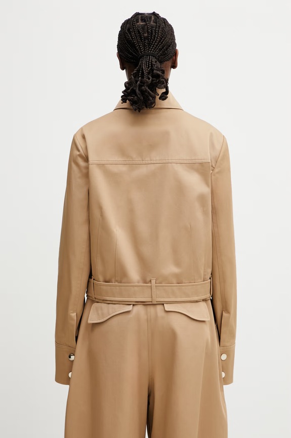 Clothing Sportmax Spxfinanza transitional jacket women's cotton 2612041062600 beige