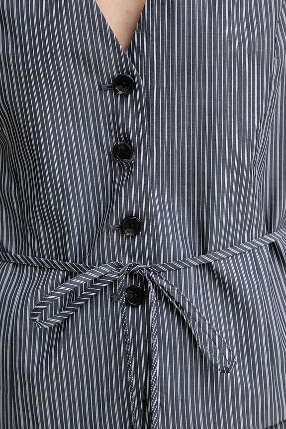 rag & bone μονόπετο γιλέκο γυναικείο βαμβακερό Paulette RA6O26S4MCO γκρί