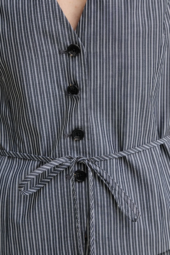 rag & bone μονόπετο γιλέκο γυναικείο βαμβακερό Paulette RA6O26S4MCO γκρί