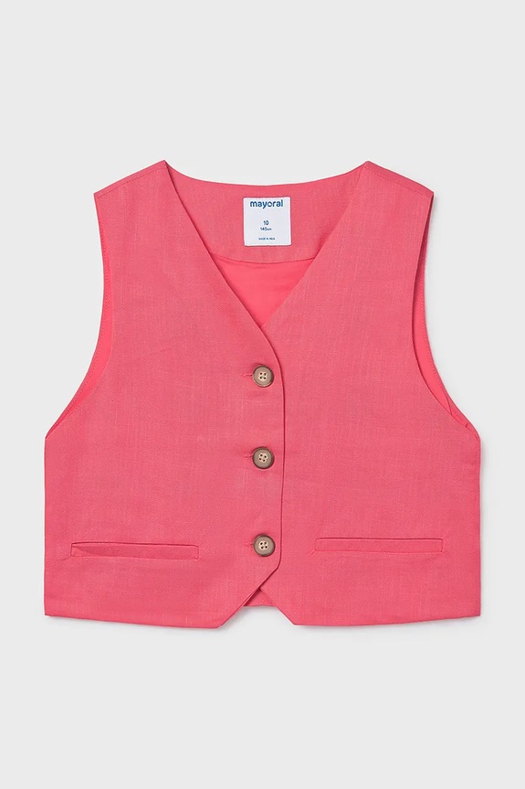 Mayoral gyerek mellény sima rózsaszín 6355.8B.Junior.PPY2
